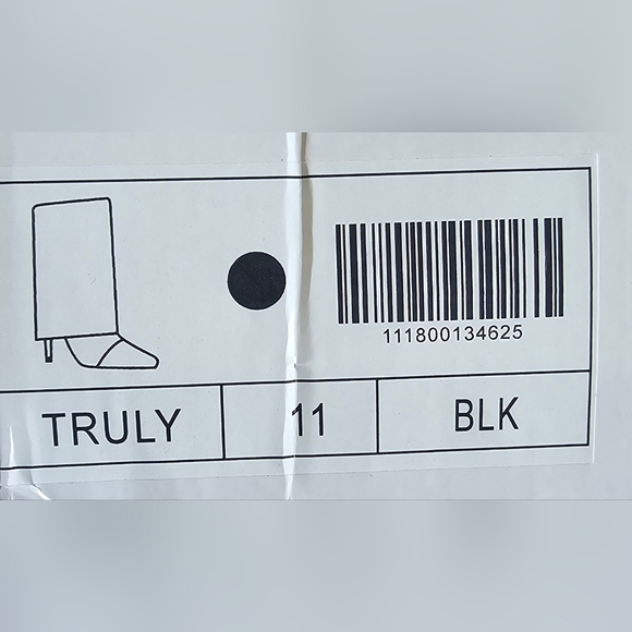 Size 11 Black Sequin Pointed Toe Slouch Boots - Picture 11 of 11